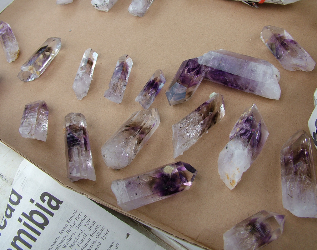 Polished Branderg Amethyst Crystal slices (crosssections)