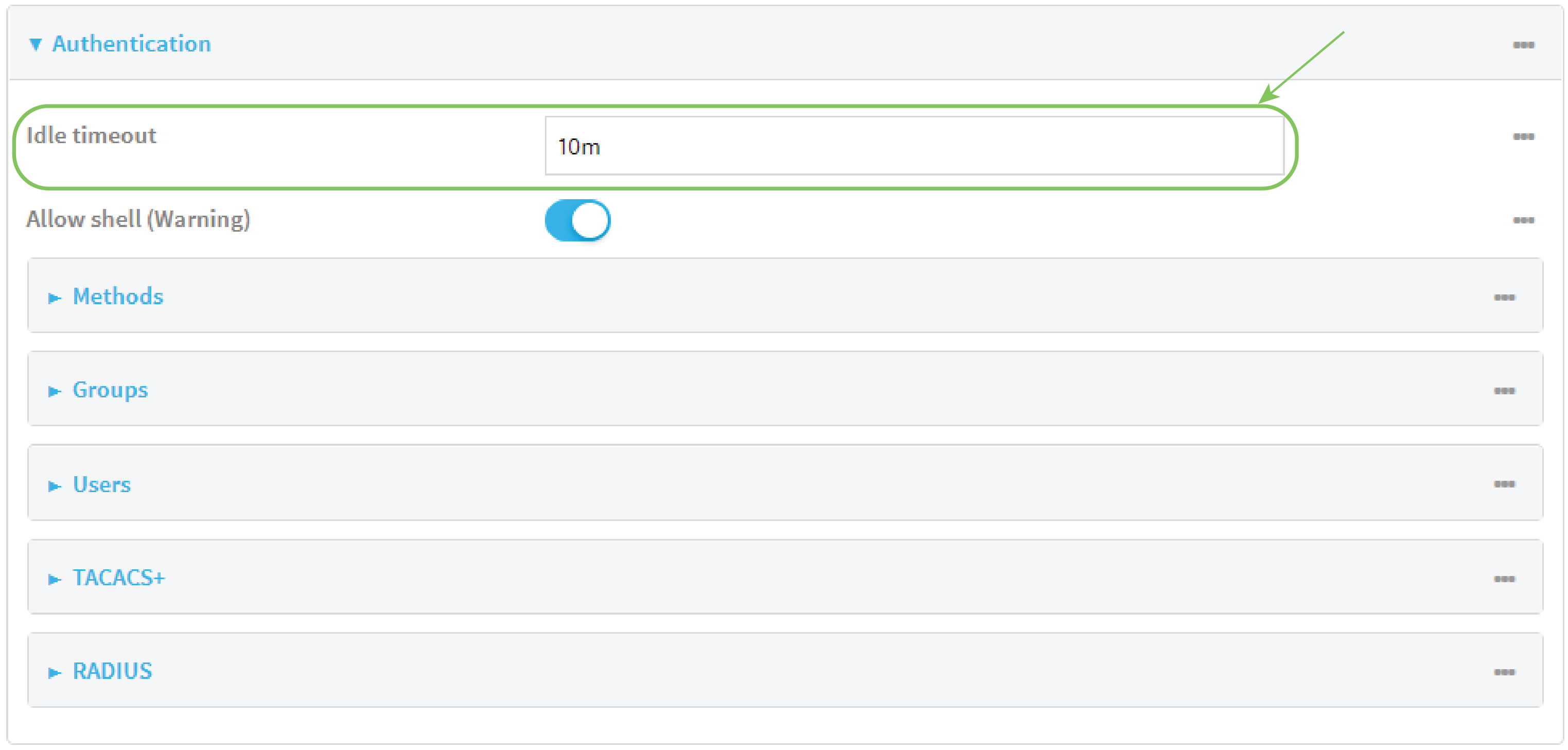 Set the idle timeout for Connect EZ users