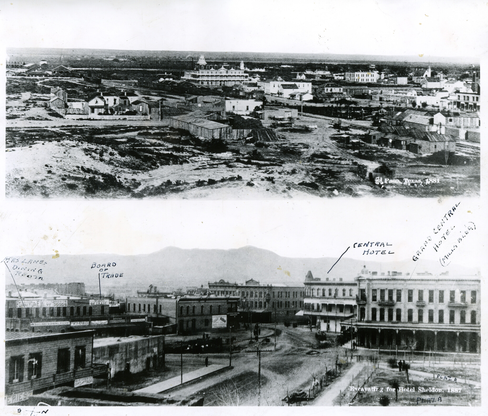 Downtown El Paso 1881 & 1887 DIGIE