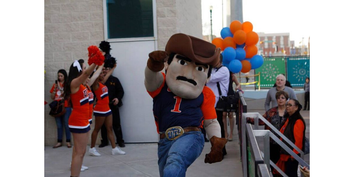 UTEP's Mascot Paydirt Pete wall
