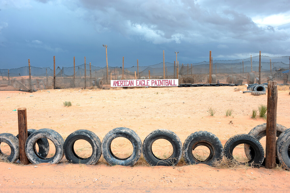 Paintball field in far East El Paso wall