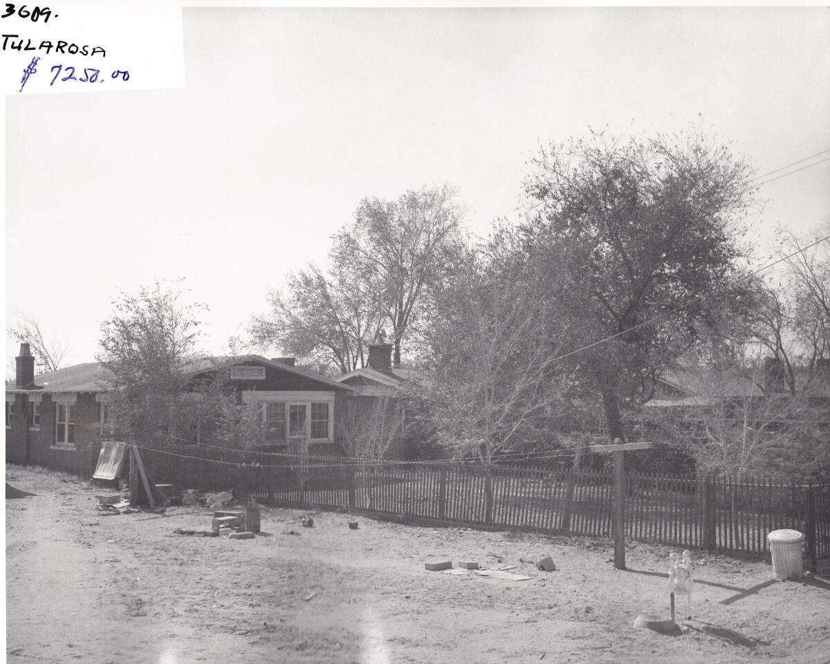 3609 Tularosa Back View El Paso, Texas 1950's wall