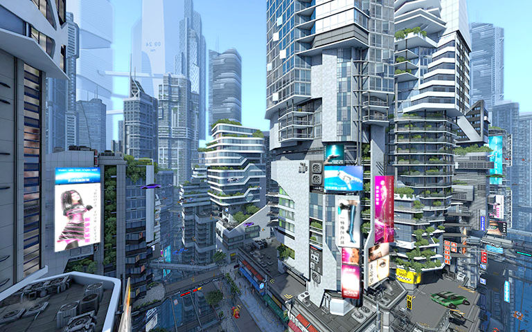 Futuristic City 3D Screensaver Download Animated 3D Screensaver