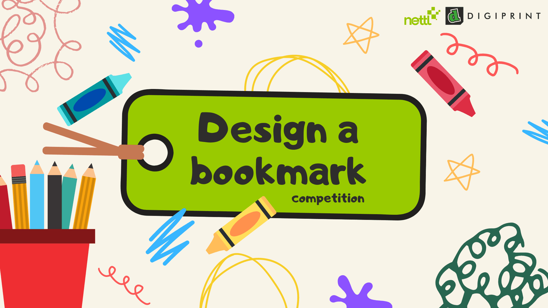 Design your own bookmark competition Digiprint Nettl