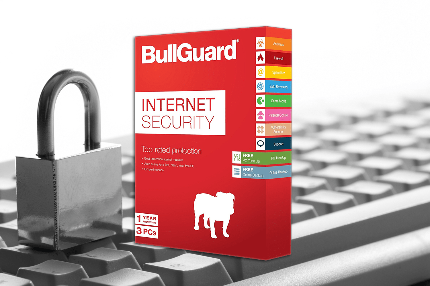Buy BullGuard Security 1 year 3 PC,activation code cheap