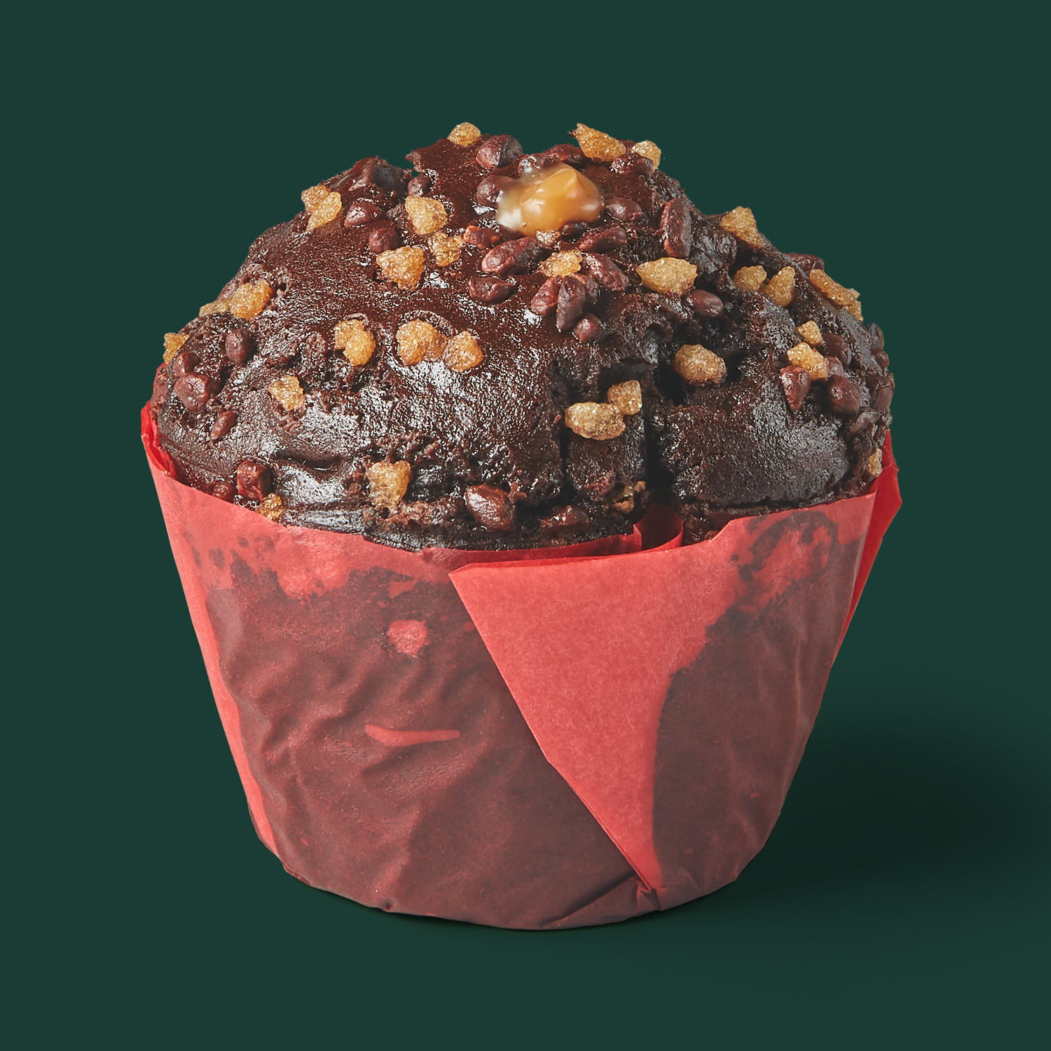 Chocolate & Caramel Muffin (Plant Based) Starbucks