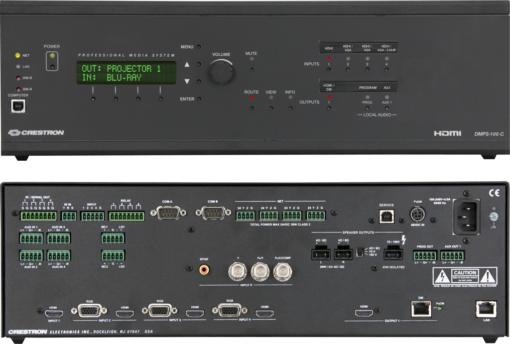 Crestron expands its DMPS family with new models 200 and 100C