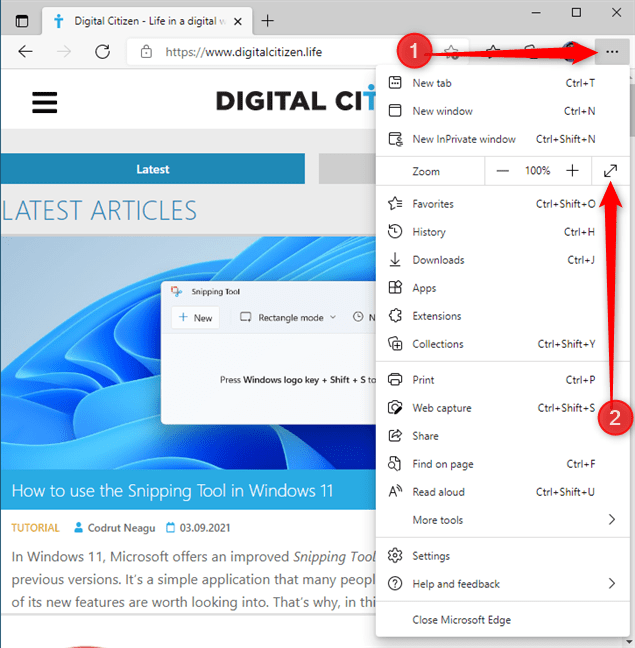 Put Chrome & other browsers in full screen (Edge, Firefox, and Opera)