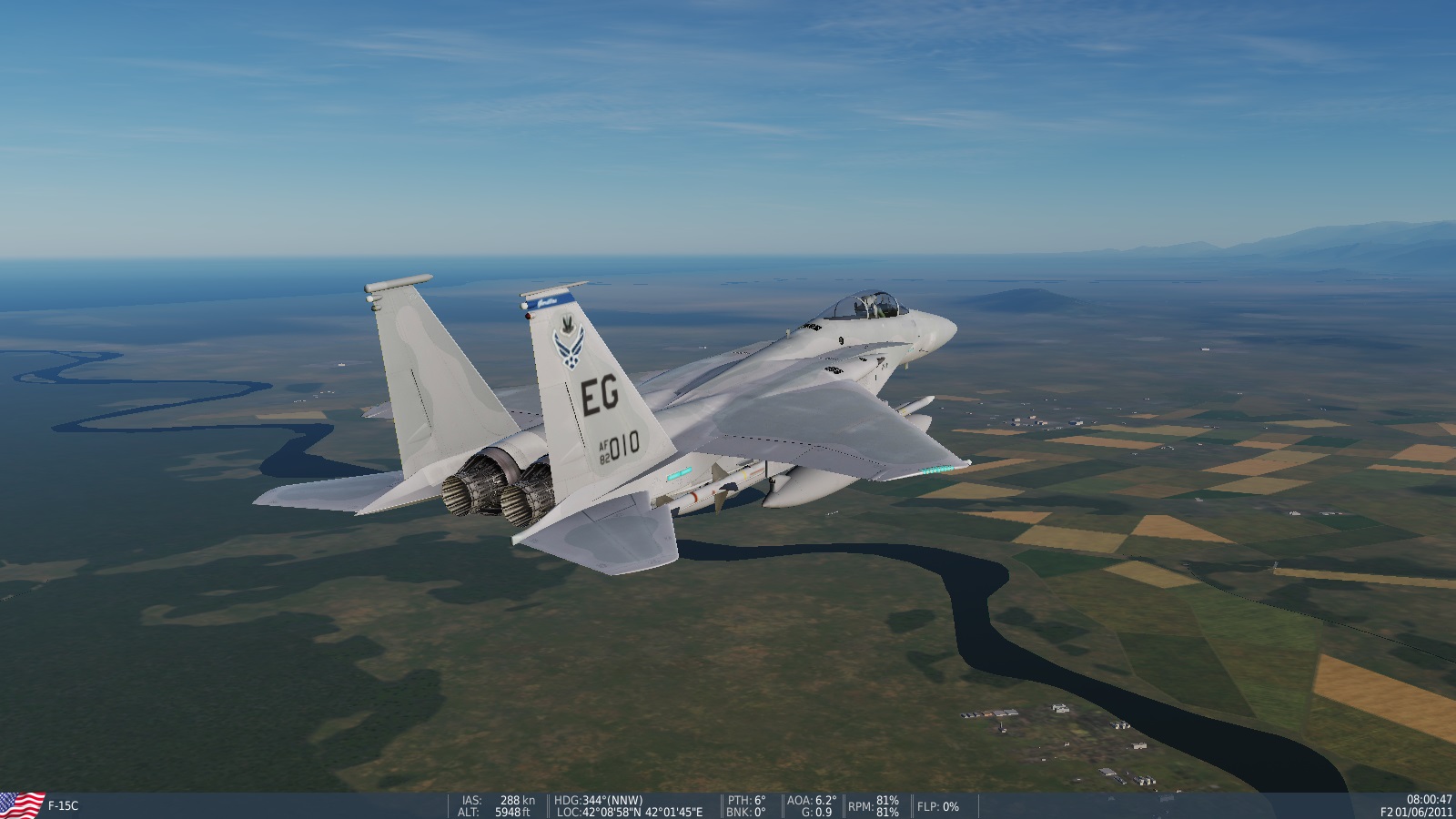 USAF F15C 58th FS Ghost Grey" livery
