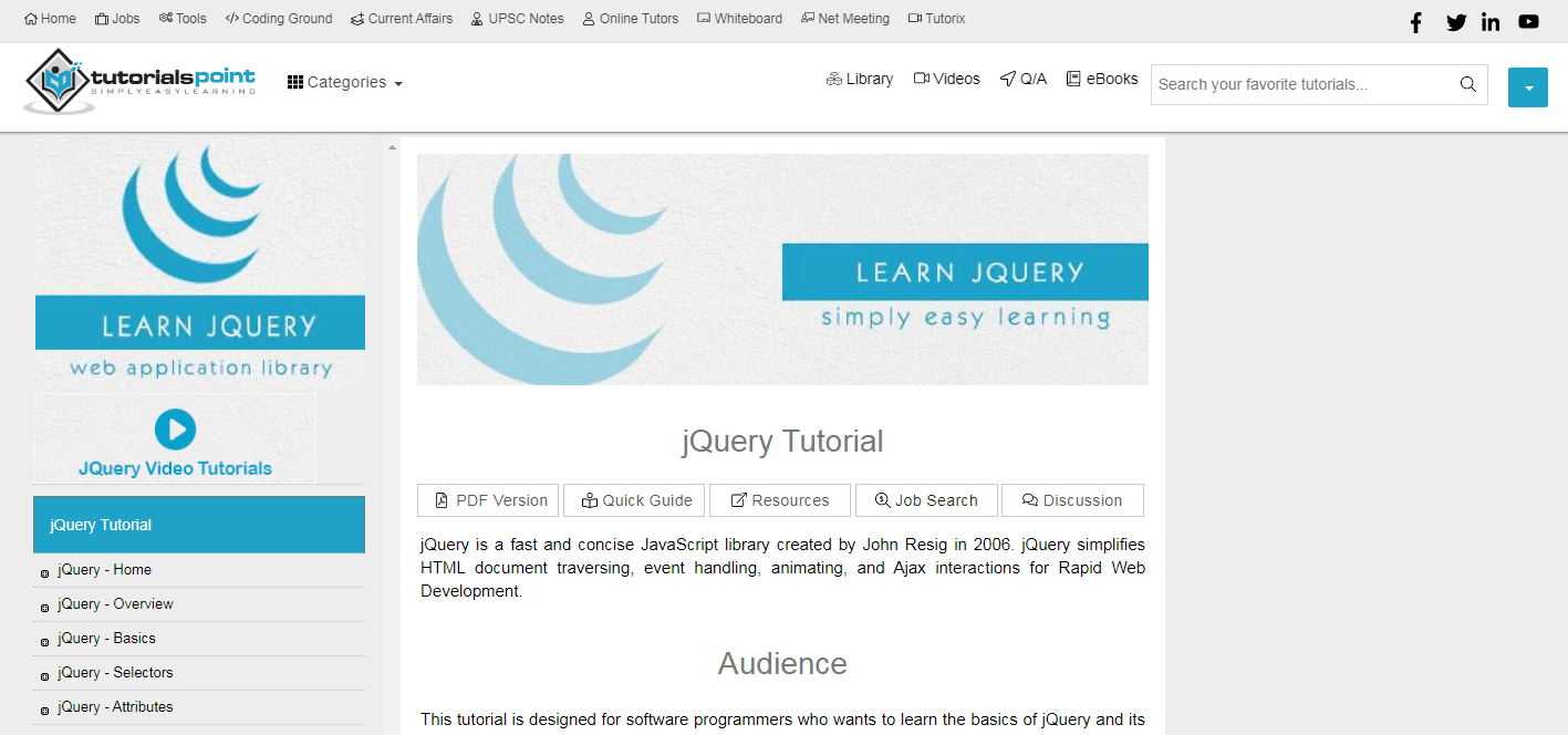 Best Resources to Learn jQuery Tutorials (Step By Step)