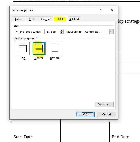 How To Align Text Top In Word Table Brokeasshome