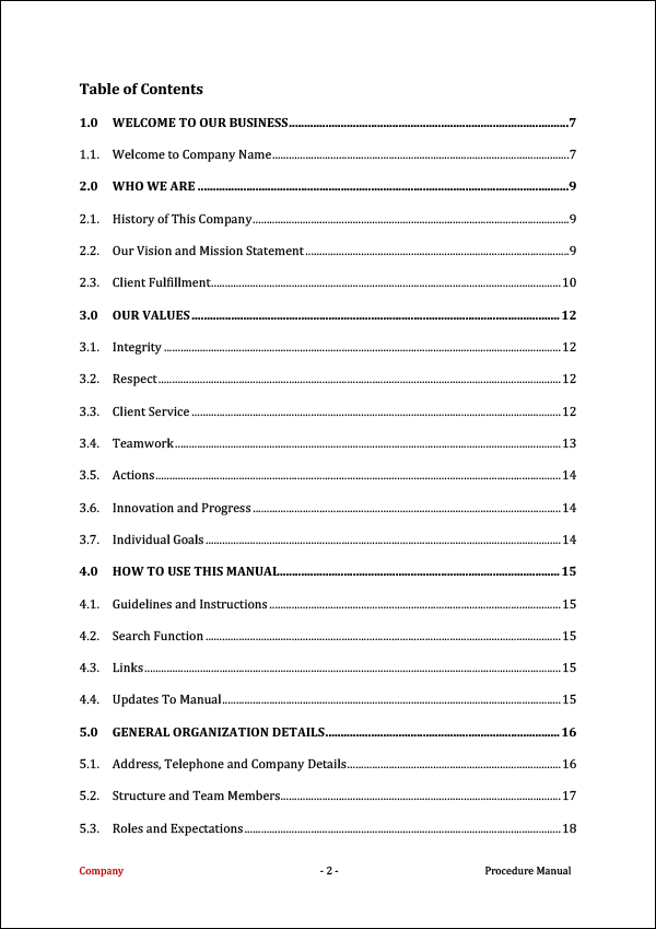 Procedure Ma
nual Template A Faster Procedure Manual Procedure Manual Template A Faster Procedure Manual