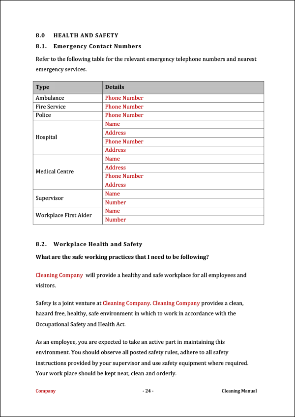 Cleaning Standard Operating Procedure Template Improve Faster