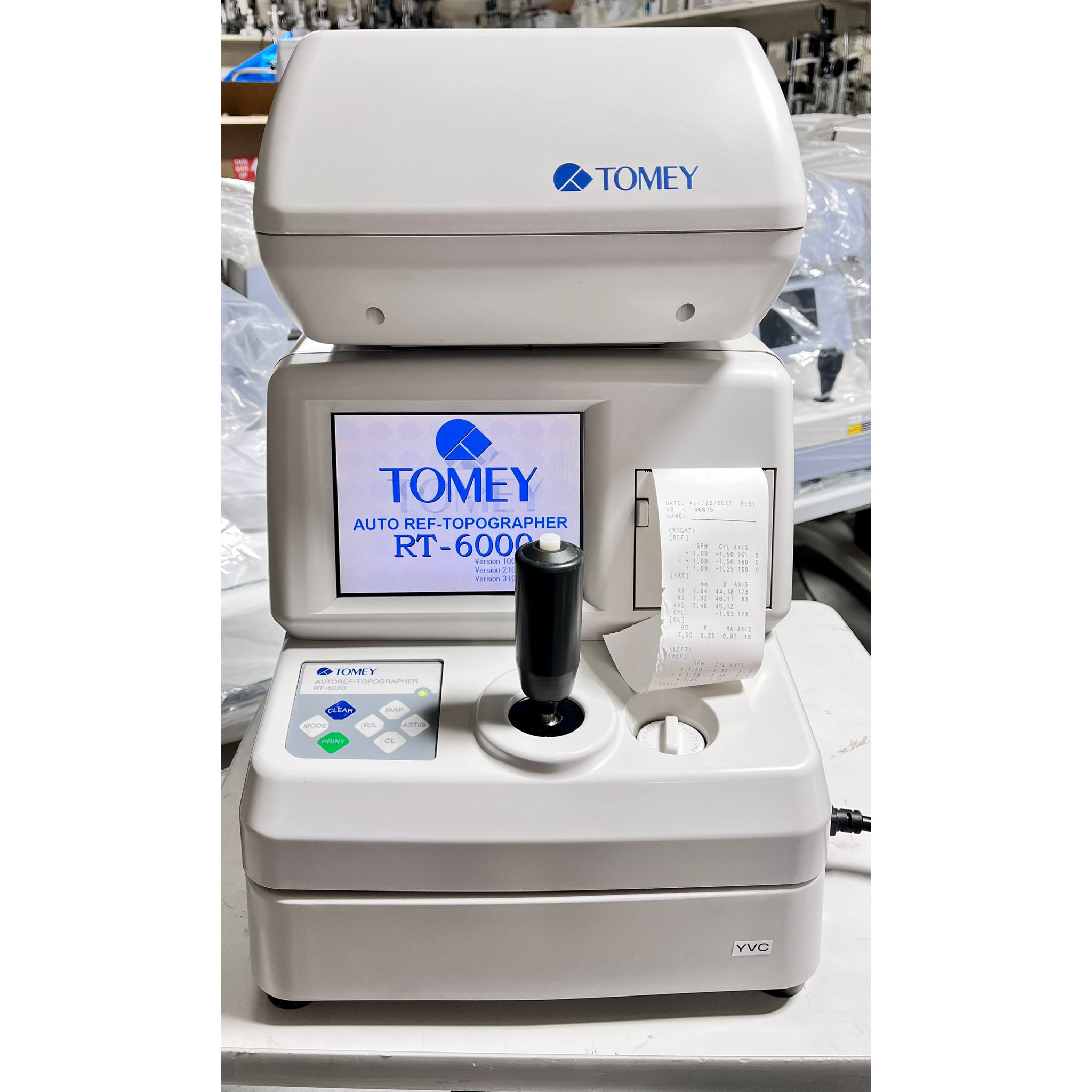 Tomey RT6000 Autorefractor Keratometer Topographer Used Digital