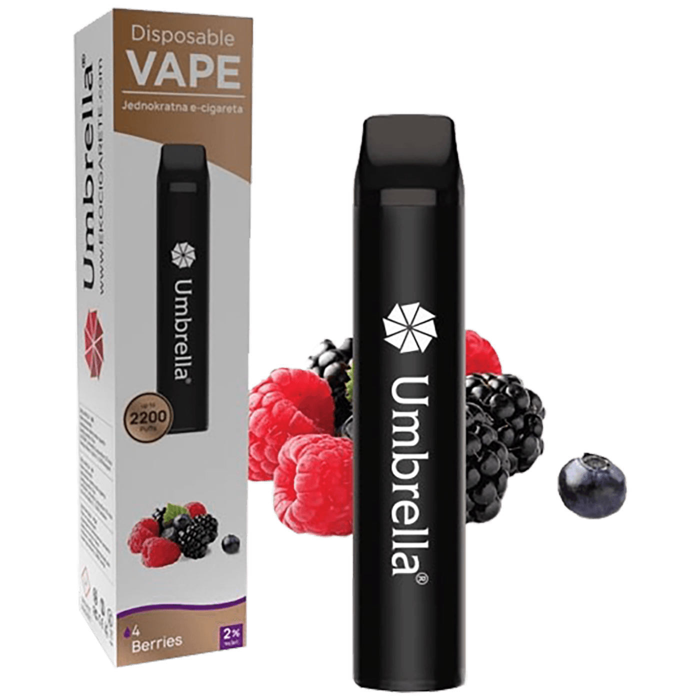 Cigareta elektronska, jednokratna, 4 Berries, 20mg Umbrella E