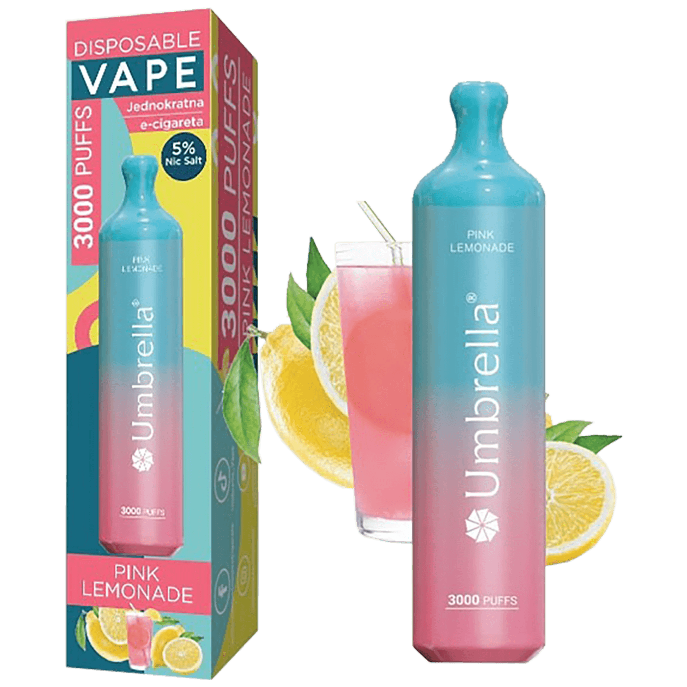 Cigareta elektronska, jednokratna, Pink Lemonade 50mg Umbrella E