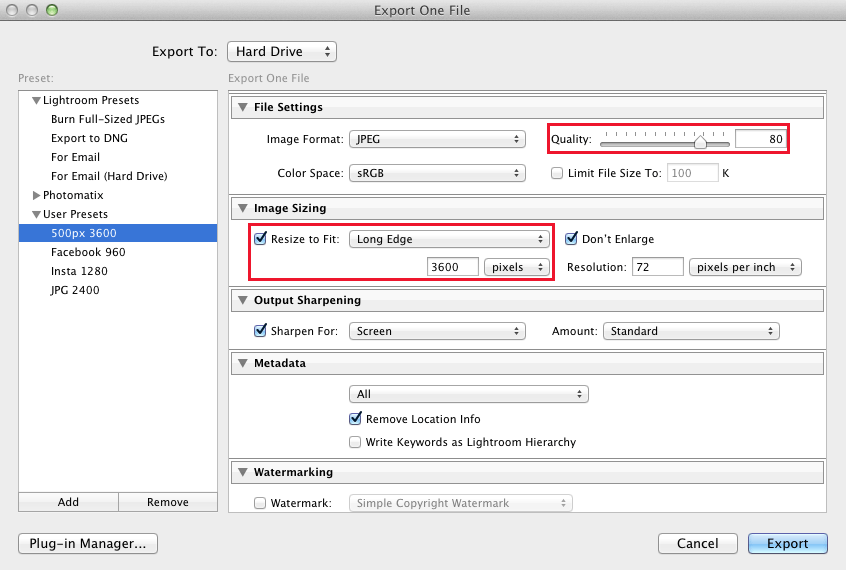 Best Lightroom Export Settings For Large Prints Lightroom Everywhere