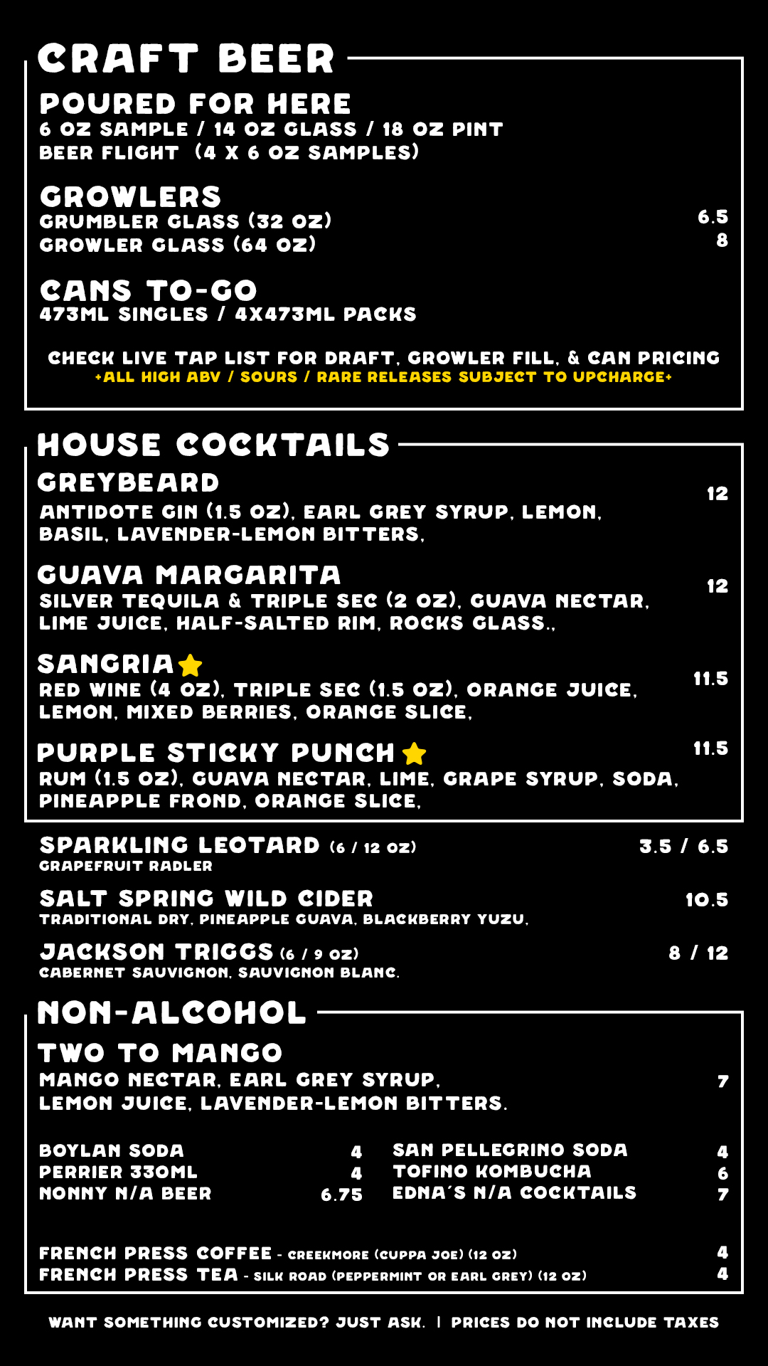 Live Menu Twin City Brewing Company