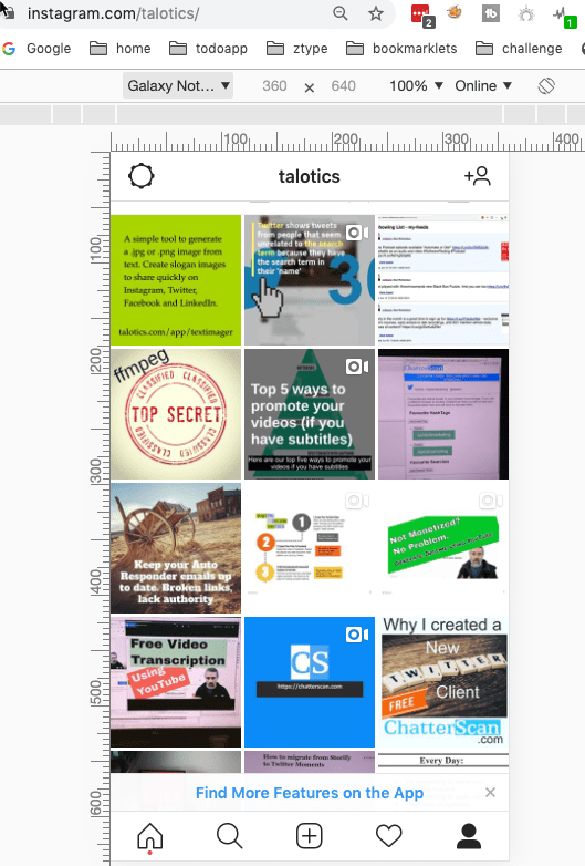 How to use Instagram App from a desktop web browser
