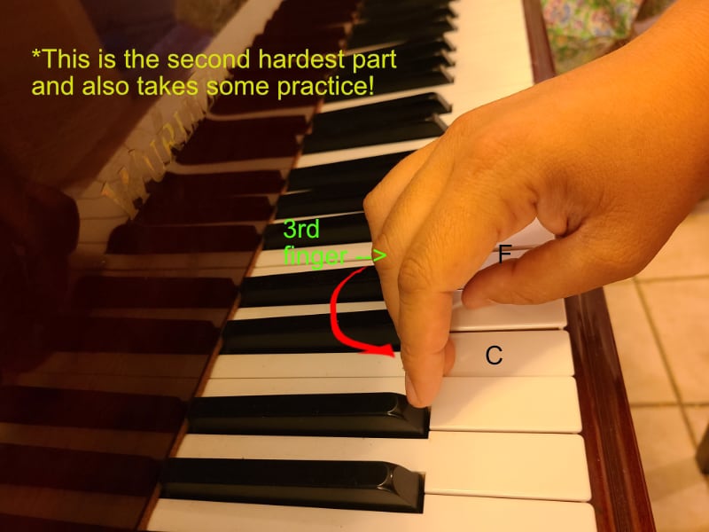 A Minor Harmonic Scale on Piano Play with Both Hands