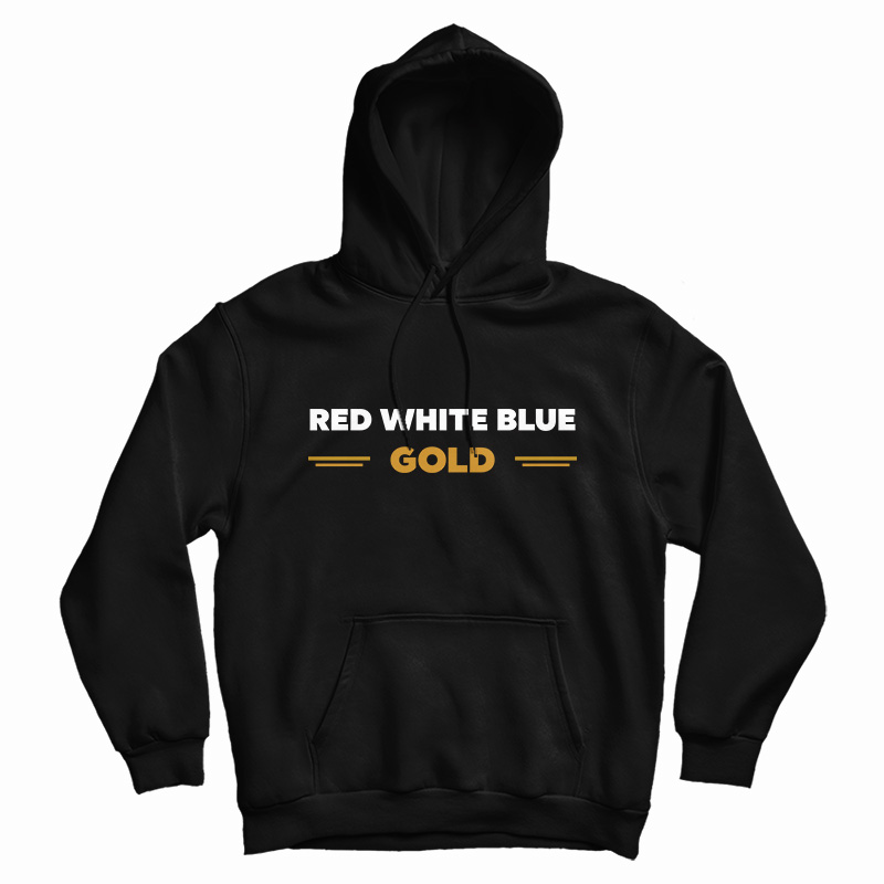 Red White Blue Gold Hoodie For UNISEX