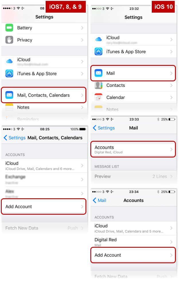 Configuring your email account on an iPhone Digital Red