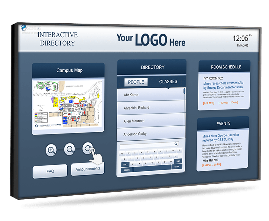 Touch Screen Digital Signage for Colleges Digital Signage
