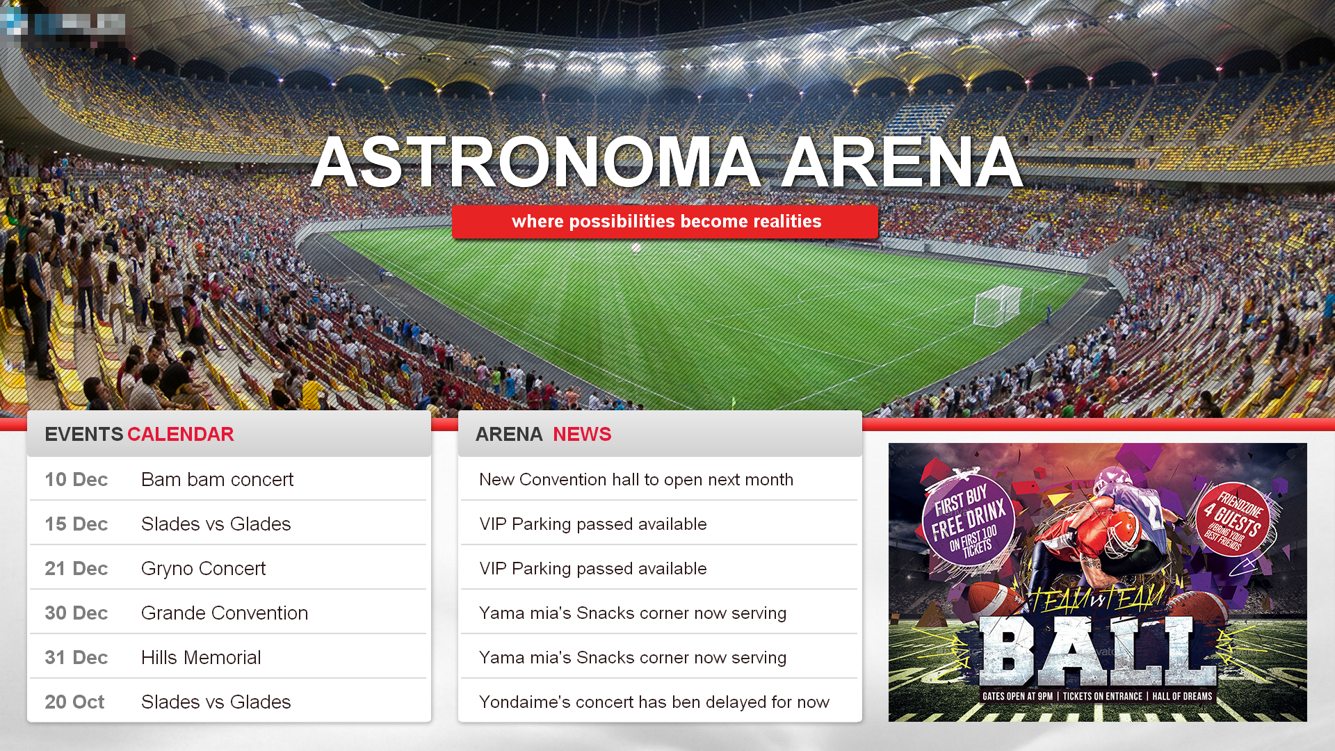 Digital Signage for Arenas & Stadiums Digital Signage, Touchscreen