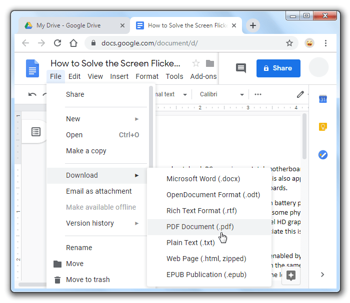 Convert Word Files to PDF using Google Docs and OneDrive Digitional