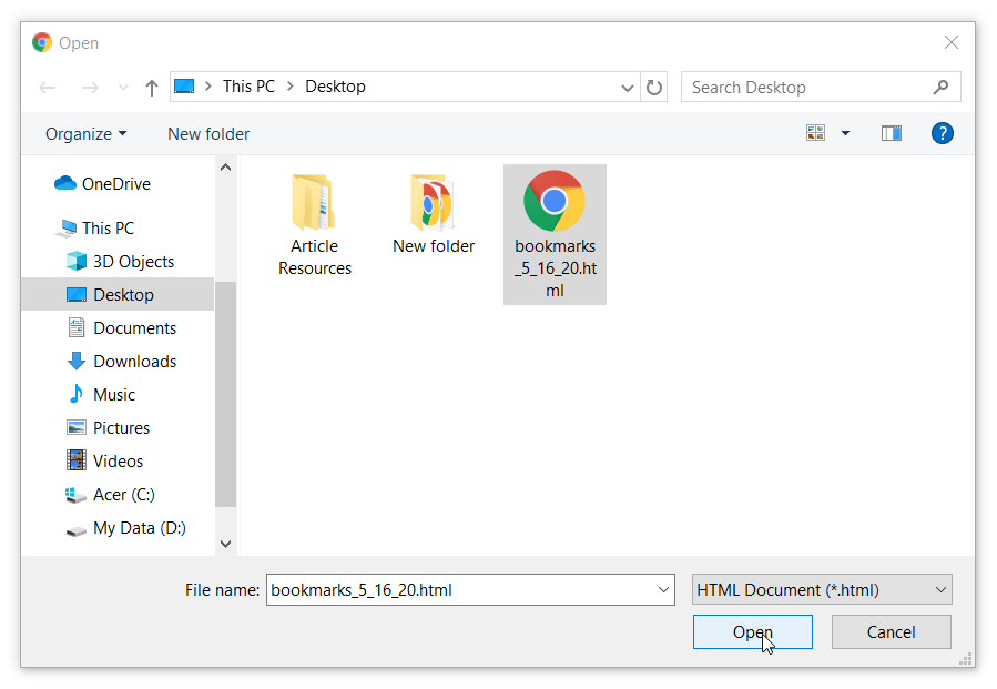 How to Save your Chrome Bookmarks to a Separate File Digitional
