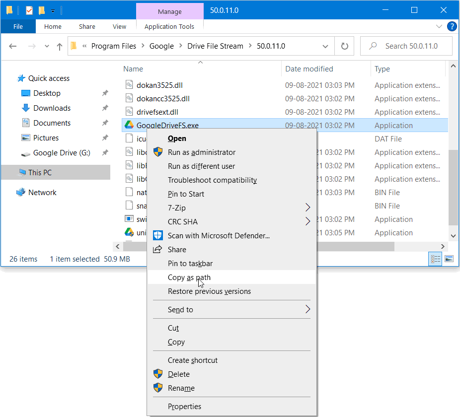 How to add Google Drive to the File Explorer Sidebar in Windows 10
