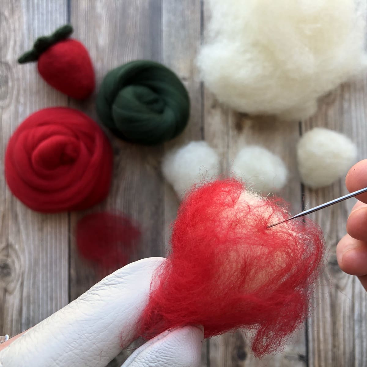 How to Make NeedleFelted Strawberries Digits & Threads