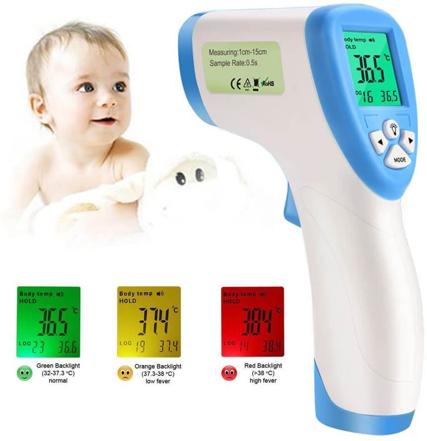 No Contact Fever Thermometer Digital Forehead Thermometer Adults and Babies DigMind