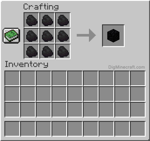 How to make a Block of Coal in Minecraft