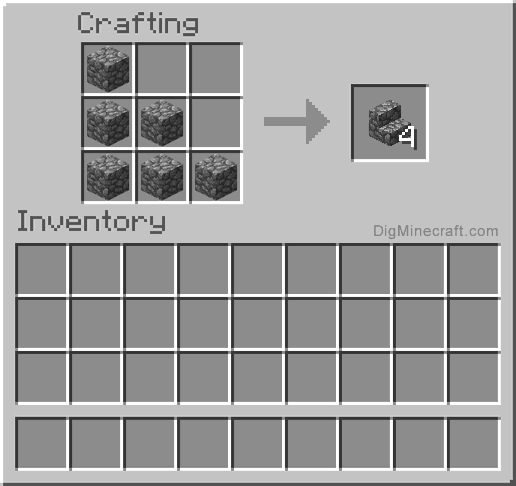 How to make Cobblestone Stairs in Minecraft
