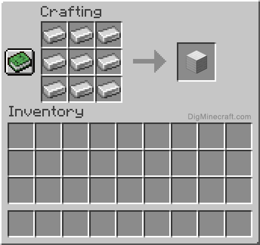 How to make a Block of Iron in Minecraft