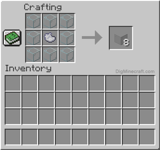 How to make Light Gray Stained Glass in Minecraft