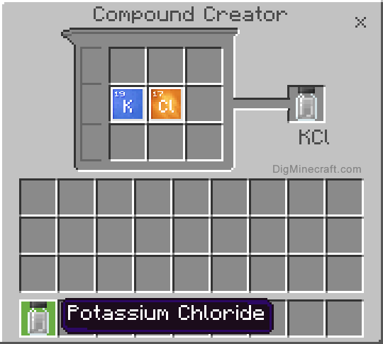 How to make Potassium Chloride in Minecraft