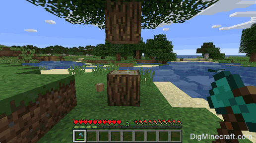How to make a Stripped Oak Log in Minecraft