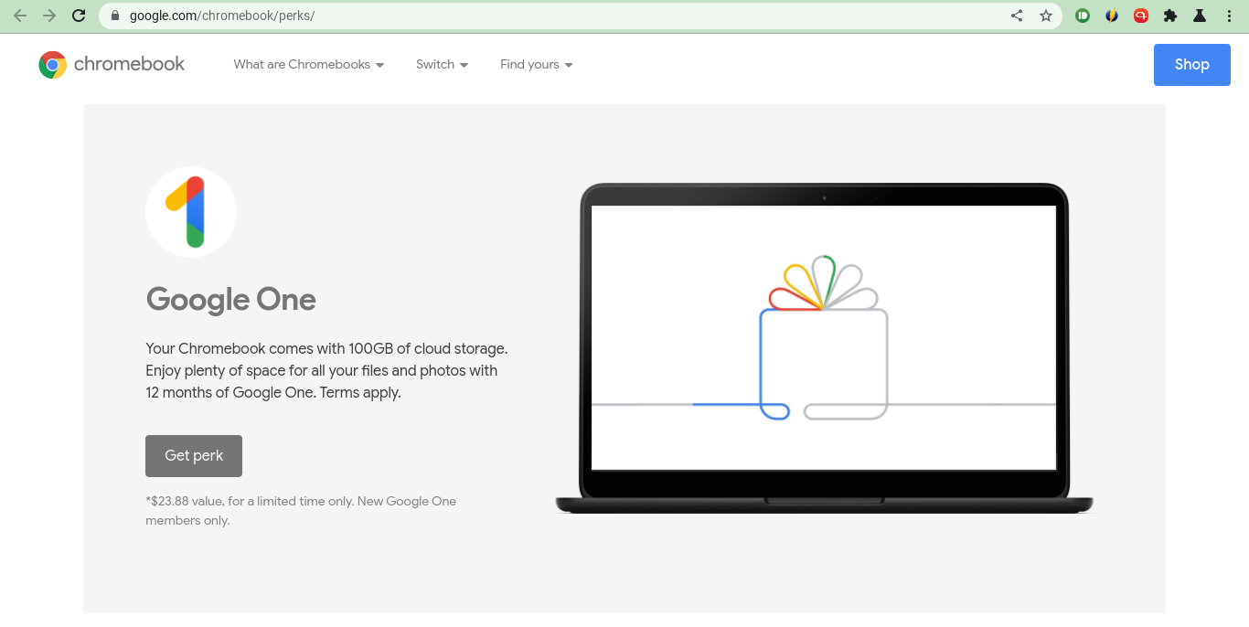 How to activate 100GB Free Google cloud storage for your Chromebook Dignited