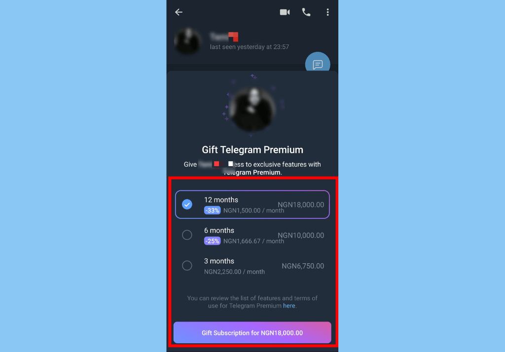 How to Gift Telegram Premium to Other Users - Dignited