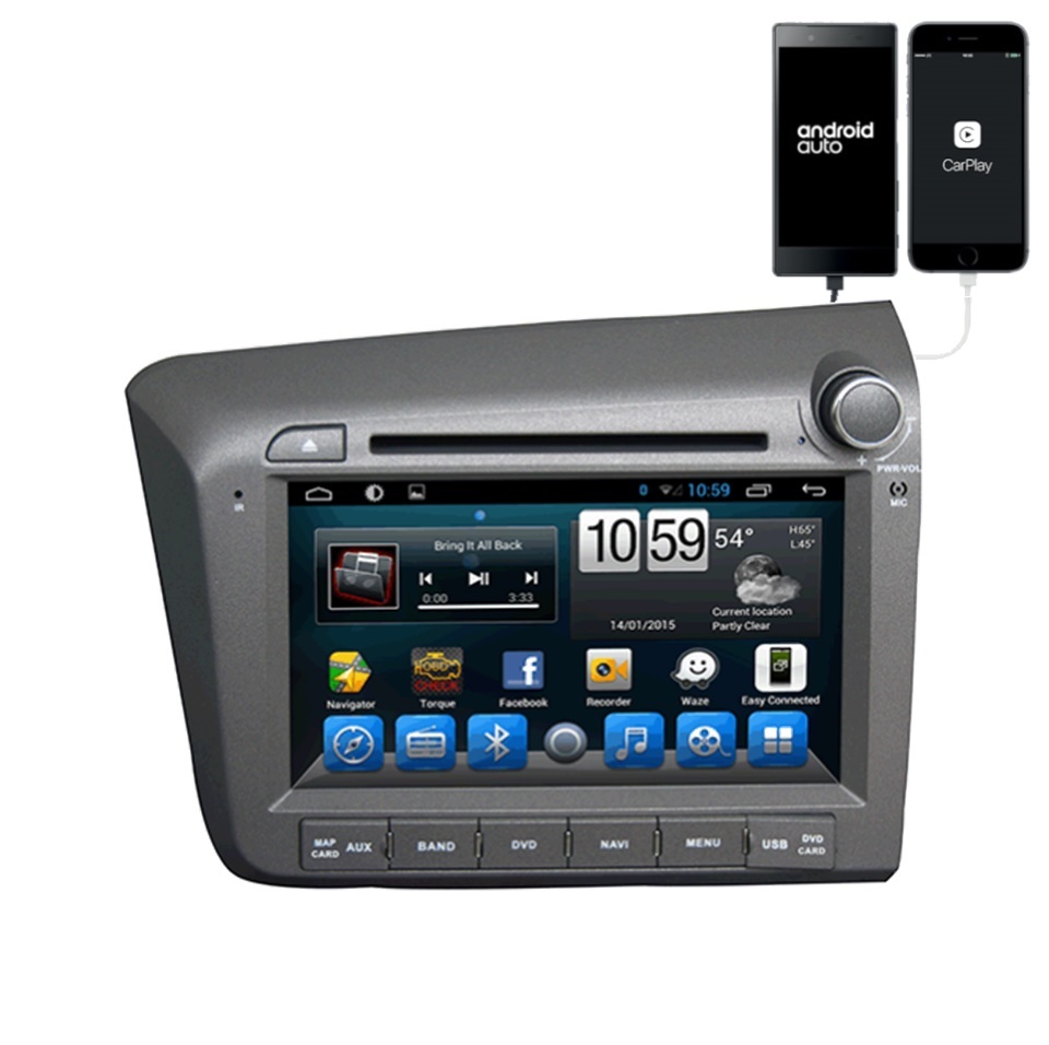 Quad Core Android Car DVD GPS head unit For Honda Civic 9th Gen 2012 to