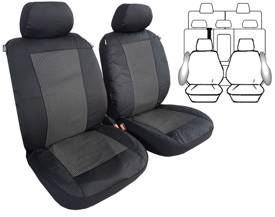 Tailor Made Custom Seat Covers 3 Rows for Toyota Prado 120 Series 02/