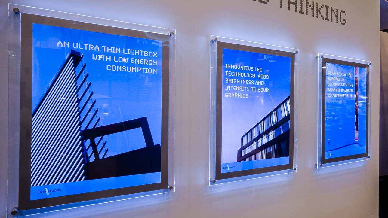 LED Light Boxes Wall Fixed, Display Stands and Tabletop