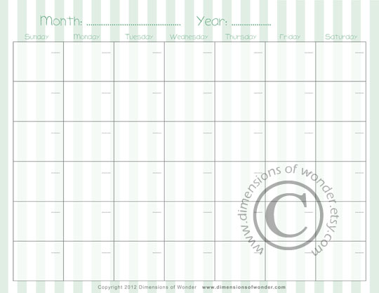 free printable monthly calendar n2 dimensions of wonder