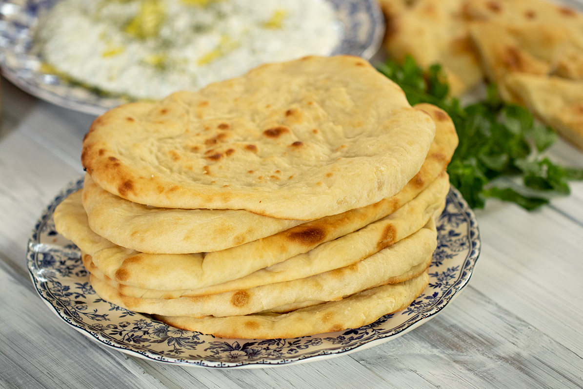 Homemade Flatbread (GreekPocketless Pita) Dimitras Dishes