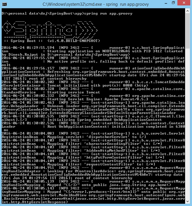 Spring Boot CLI installation and Hello World Example Dinesh on Java