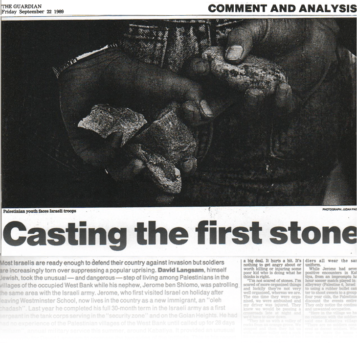 Casting the First Stone