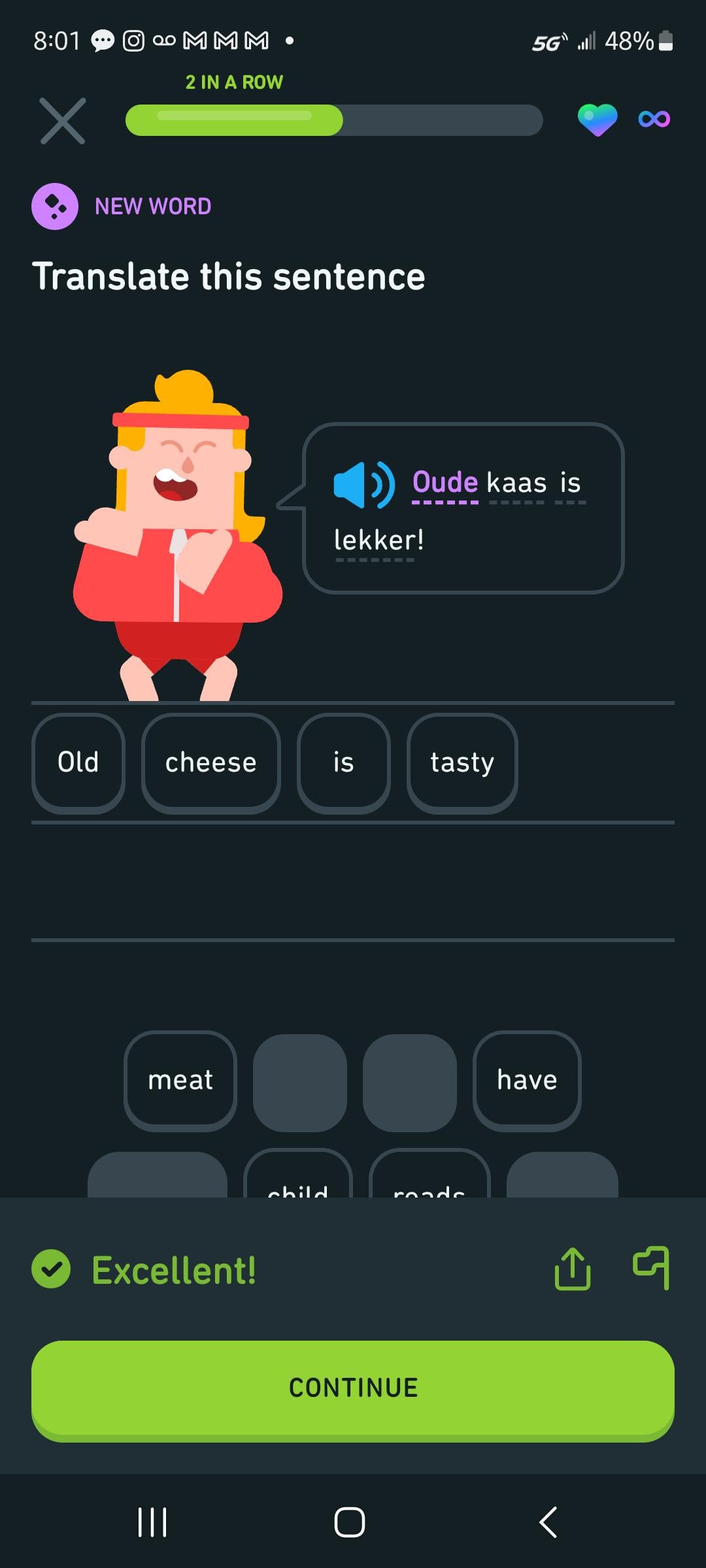 Based duolingo Dining and Cooking