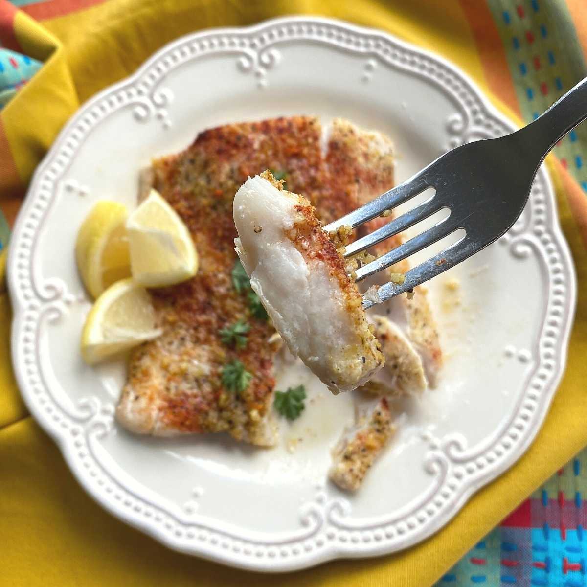 Baked Corvina Recipe with Lemon Pepper Crust The DinnerMom